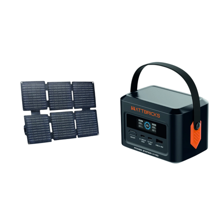 99.2Wh Wattbricks H100 Power Station + 30W Solar Panel $35 + Free S&H