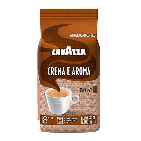2.2-Lb Lavazza Whole Bean Coffee Blend (Crema e Aroma, Medium Roast) $11.55 w/ S&S