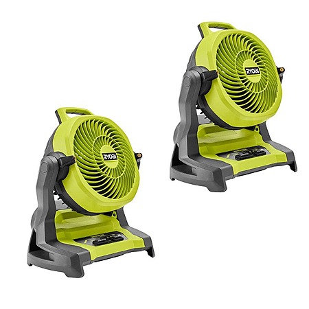 2-Pk RYOBI ONE+ 18V Cordless 7.5″ Bucket Top Misting Fans (Tool Only) $89 + Free S&H