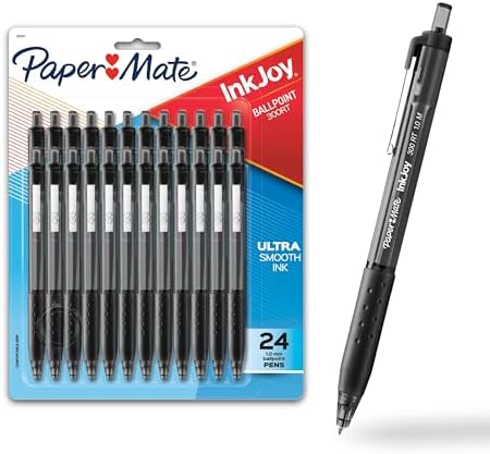 24-Ct Paper Mate InkJoy 300RT Retractable Ballpoint Pens (1mm Medium, Black) $6.50