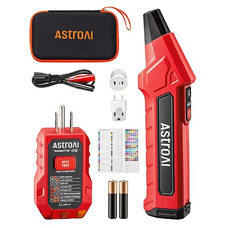 AstroAI Circuit Breaker Finder + GFCI Outlet Tester Kit $24 + Free S&H