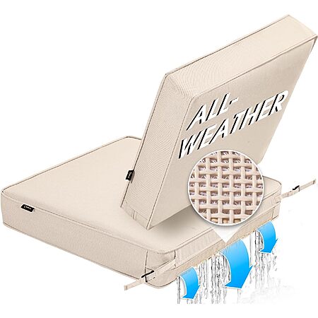 SUNROX All-Weather Outdoor Patio Cushion (24″ x 24″ x 4″, various) $20 + Free S&H
