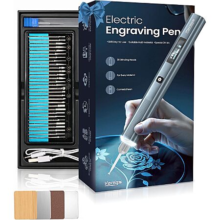 Prime Members: Vanlgs Cordless Engraving Pen Kit w/ 31-Pc Bit Set & Ring Light $20 + Free S&H