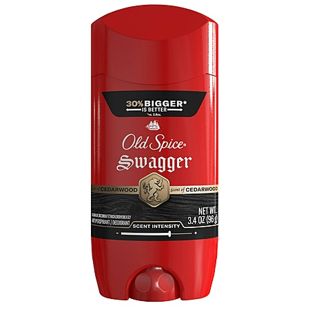 3.4-Oz Old Spice Men’s Antiperspirant Solid Deodorant (Swagger w/ Cedarwood) $3.80 w/ S&S