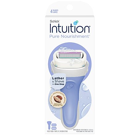 Schick Intuition Pure Nourishment Women’s Razor Kit (1 Handle + 2 Blade Refills) $7.45 w/ S&S