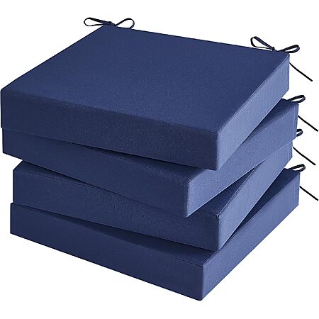 4-Pk 19″ SurChic Outdoor Patio Chair Cushions (Navy Blue) $20 + Free S&H