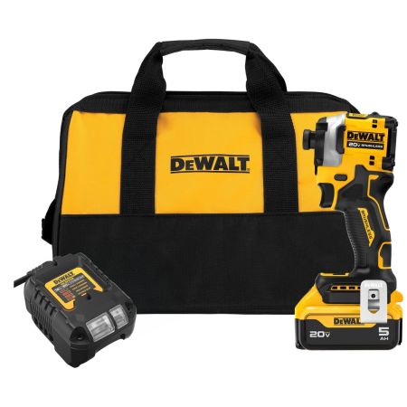 DEWALT ATOMIC 20V 1/4″ Brushless Impact Driver Kit w/ 5Ah Battery + 12% Store Rebate $100 + Free Pickup