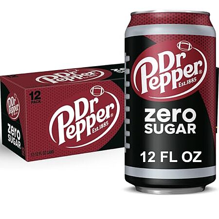 Select Accounts: 12-Pk 12-Oz Dr Pepper Zero Sugar Soda $4.60 w/ S&S