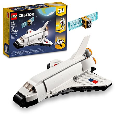 144-pc LEGO Creator 3 in 1 Space Shuttle Building Kit (31134) $8