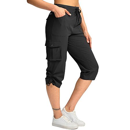 Pudolla Women’s Cargo Capri Pants w/ 5 Pockets (Various) $13