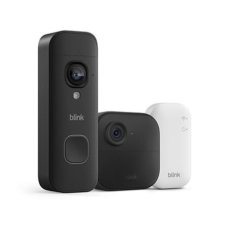 Blink Outdoor 4 Camera + Battery Doorbell 2K+ & Sync Module Core $28