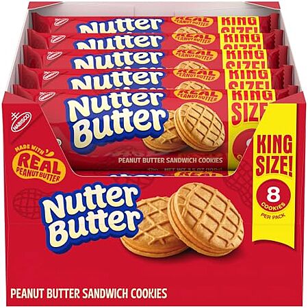Select Accts: 10-Pk 8-Ct 3.5-Oz Nutter Butter Peanut Butter Sandwich Cookies $7.70 w/ S&S
