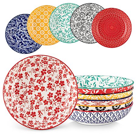 6-Pk 40-Oz vancasso 8.5″ Porcelain Shallow SELENE Pasta Bowls (various) $25.30 + Free S&H