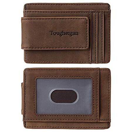 Toughergun Men’s Slim RFID-Blocking Wallet w/ Money Clip $5
