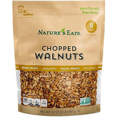 Select Accounts: 32-Oz Nature’s Eats Chopped Walnuts $9.35 w/ S&S