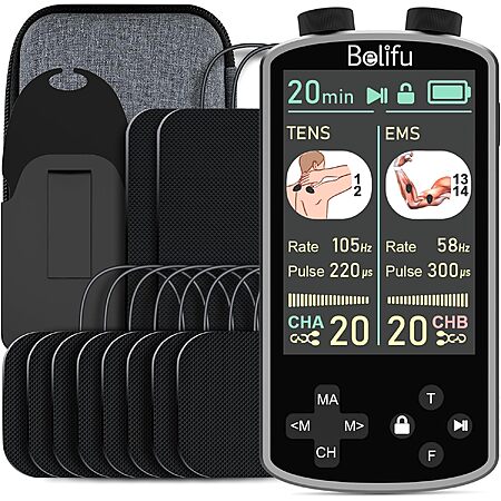 Belifu TENS 4-in-1 TENS EMS Relax Custom Frequency+Pulse Muscle Massager $24 + Free S&H