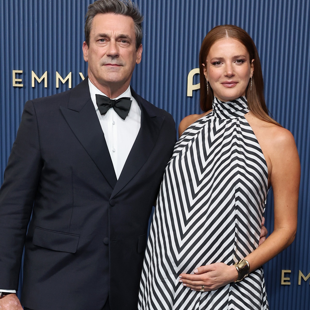 Jon Hamm’s Pregnant Wife Anna Osceola Debuts Baby Bump at Emmys 2026