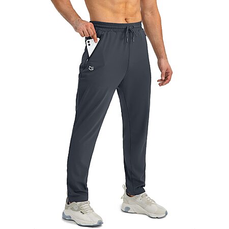 G Gradual Men’s 4-Way Stretch Tapered Jogger Sweatpants w/ 3 Zipper Pockets $15
