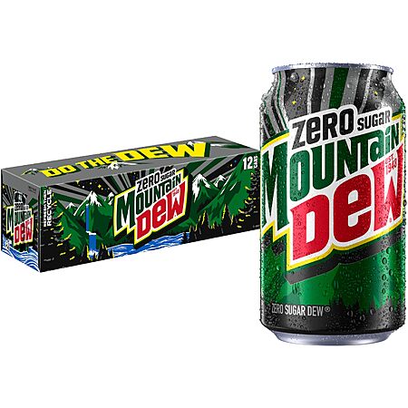 Select Areas: 12-Pk 12-Oz Mountain Dew Zero Sugar Soda 3 for $11.15