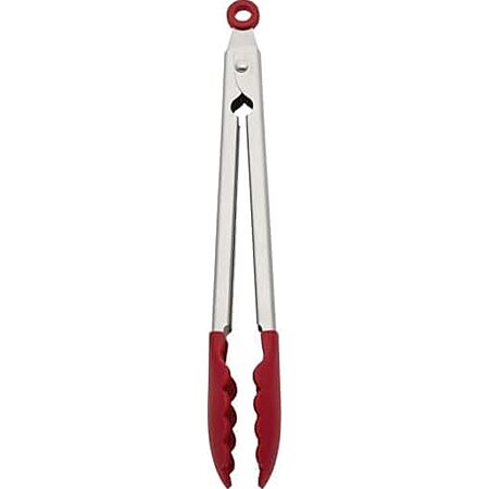Prime: 12″ KitchenAid Silicone Stainless-Steel Tongs (Red) $9.50 + Free S&H