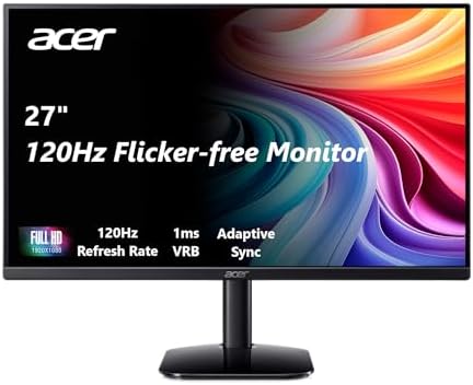 27″ Acer KB272 1080p 120Hz IPS Monitor $80.50 + Free S&H