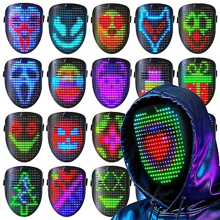 Toy Life LED Light-Up Rechargeable Halloween Mask w/ Gesture Control $13