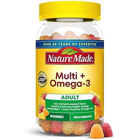 Select Accts: 80-Ct Nature Made Multivitamin + Omega-3 Gummies $5 w/ S&S