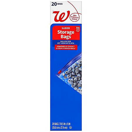 Walgreens Food Storage Bags (various sizes): Freezer, Storage, Snack Bags $0.90 & More + Free Pickup ($10 Minimum Order)