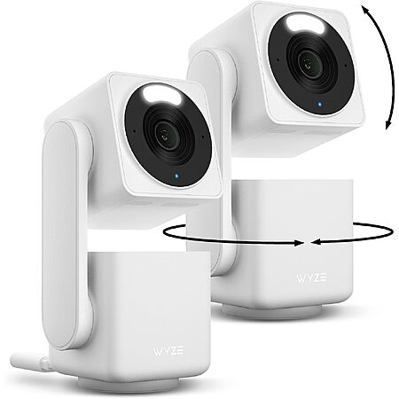 2-Pk Wyze Cam Pan v4 4K 360° Pan/Tilt Smart Home Security Camera System $70 + Free S&H