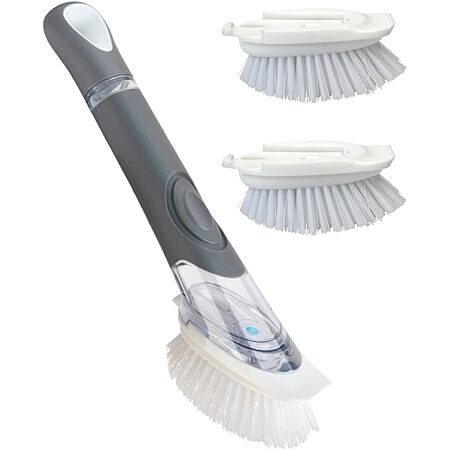 CELOX Dish Brush w/ Built-In Soap Dispenser & 2 Brush Refills $7.30