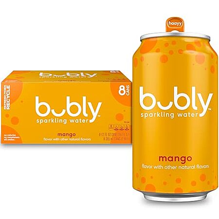 8-Pk 12-Oz Bubly Sparkling Water (Mango) $2.80 w/ S&S