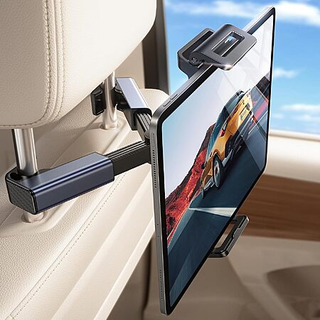 LISEN Car Backseat Headrest Phone & Tablet Holder (Fits 4.7″ to 12.9″ Devices) $8.95