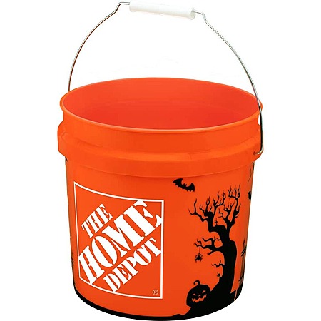 2-Gal Home Depot Bucket w/ Steel Handle (Halloween Orange or Holiday White) $2.90 + Free S&H