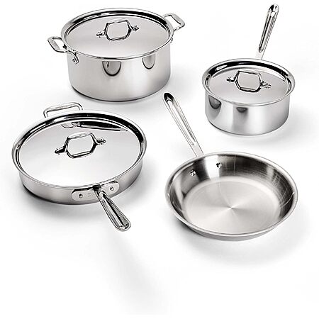 7-Piece All-Clad D3 Stainless Steel Cookware Set $400 + Free S/H