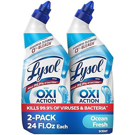 2-Pk 24-Oz Lysol Toilet Bowl Cleaner Gel w/ OXI Action (Ocean Fresh) $3.55 w/ S&S