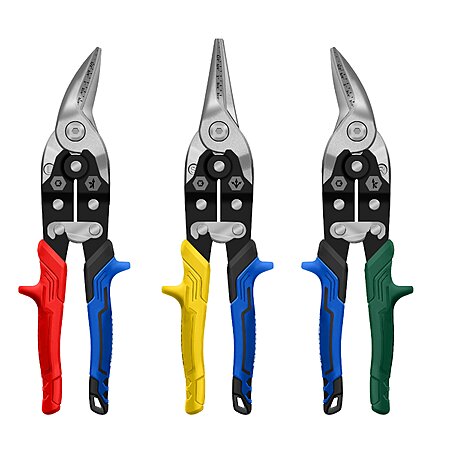 3-Pc Kobalt Carbon Steel Snips $20 + Free S&H