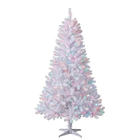 6.5′ Holiday Time Madison Pine Pre-Lit White Artificial Christmas Tree $39 + Free S&H