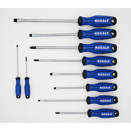 10-Pc Kobalt 6″ Magnetic Screwdriver Set $15 + Free S&H