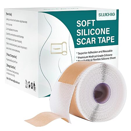 1.6″ x 158″ SLUKHIG Medical Grade Silicone Scar Tape Roll $6