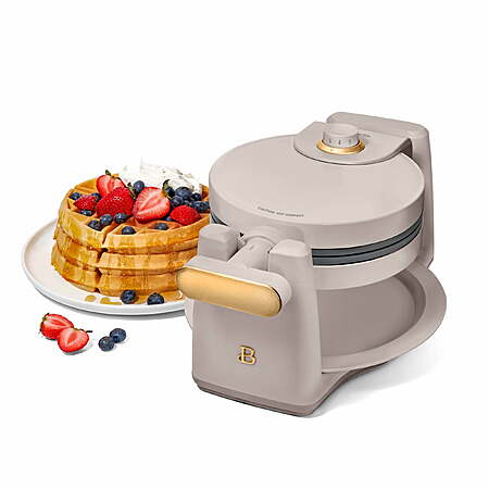 Beautiful By Drew Barrymore Rotating Belgian Waffle Maker (Porcini Taupe) $20 + Free S&H on $35+