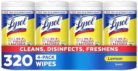 Select Accounts: 4-Pk 80-Ct Lysol Disinfectant Wipes (Lemon & Lime Blossom) $9.75 w/ S&S