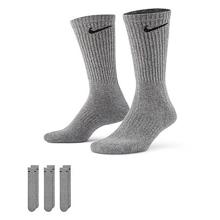 3-Pk Men’s Nike Everyday Cushion Crew Training Socks (Grey) $7 + Free Pickup