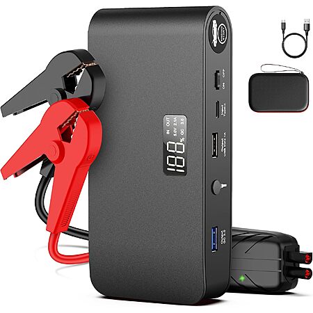 16000mAh BOOKOO 4000A 12V Portable Car Jump Starter $21.80 + Free S&H