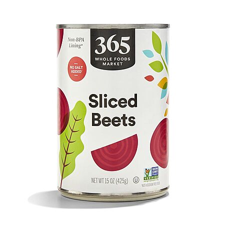 15-Oz 365 by Whole Foods Market Sliced Beets (No Salt Added) $1.25 or less w/ S&S