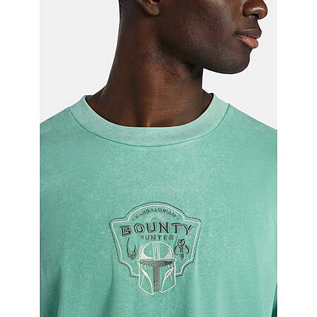 Men’s Star Wars: The Mandalorian Bounty Hunter Embroidered T-Shirt (Light Green) $6.40 + Free S&H on $35+