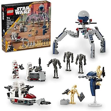 215-Pc LEGO Star Wars Clone Trooper & Battle Droid Battle Pack Building Set $21