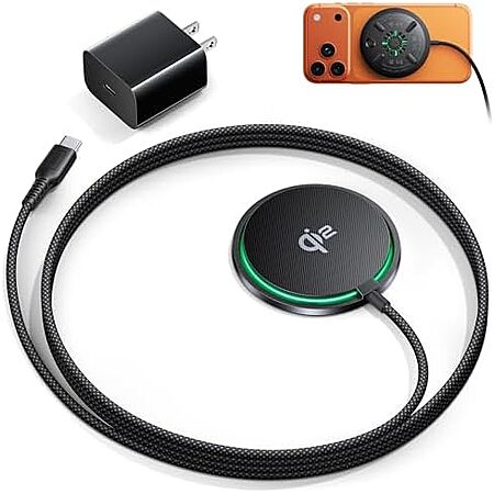 INIU Qi2 Magnetic Wireless Charging Pad w/ 20W PD Adapter & 4.9′ Cable $9.80