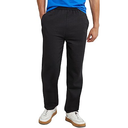 Hanes Men’s EcoSmart Open Hem Sweatpants (black) $11.90