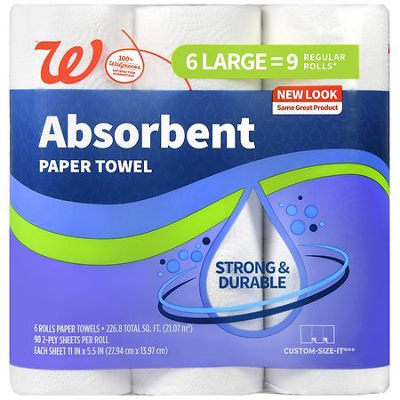 6-Ct Walgreens Absorbent Paper Towels or 9-Ct Walgreens Soft Bath Tissue $3.60 + Free Pickup on $10+