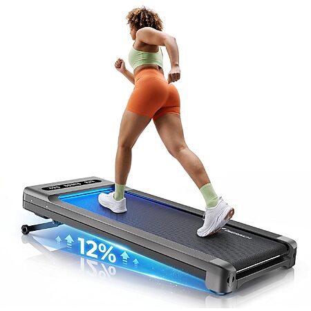 Merach UltraWalk W60 Plus Walking Pad Treadmill w/ 12% Auto Incline $198 + Free S&H
